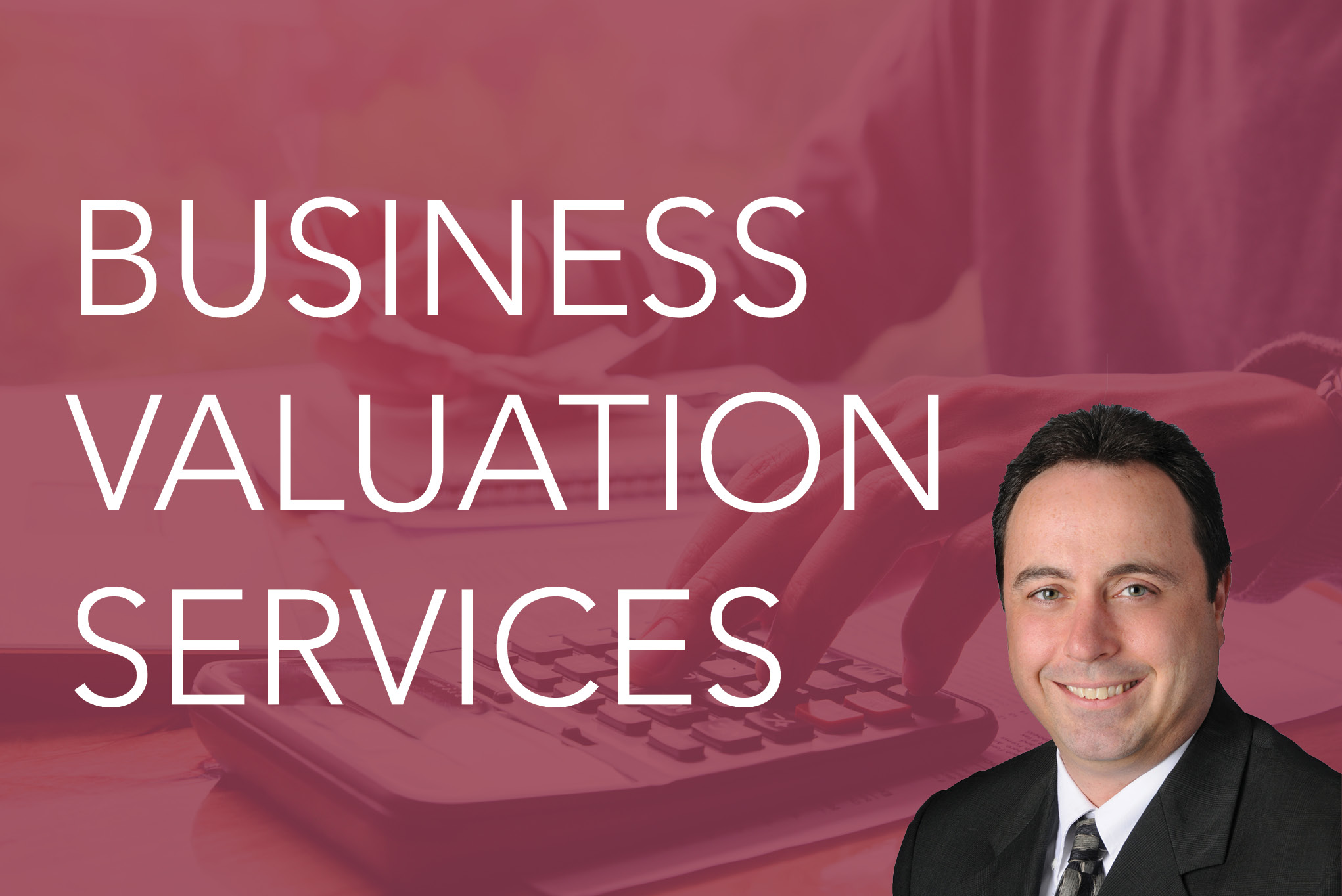 Business Valuation graphic with Keith headshot