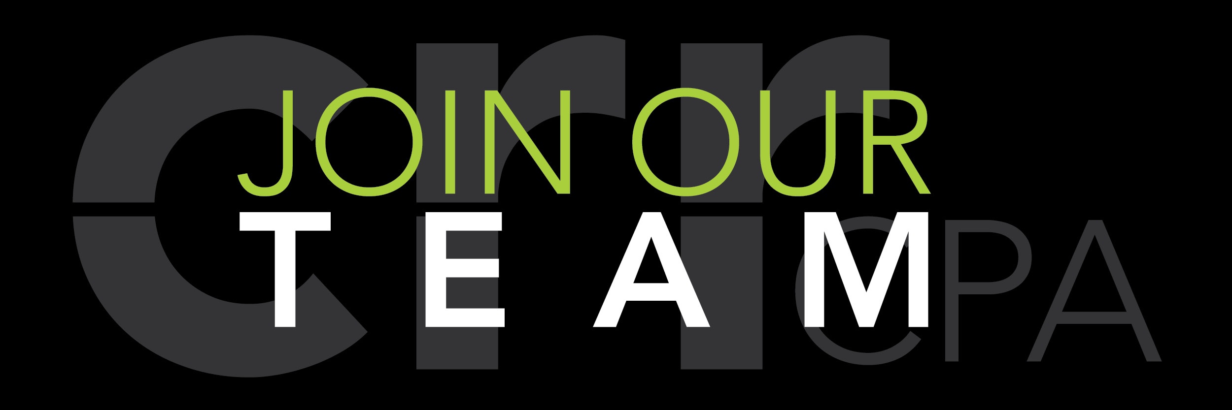 Graphic that says: Join Our Team
